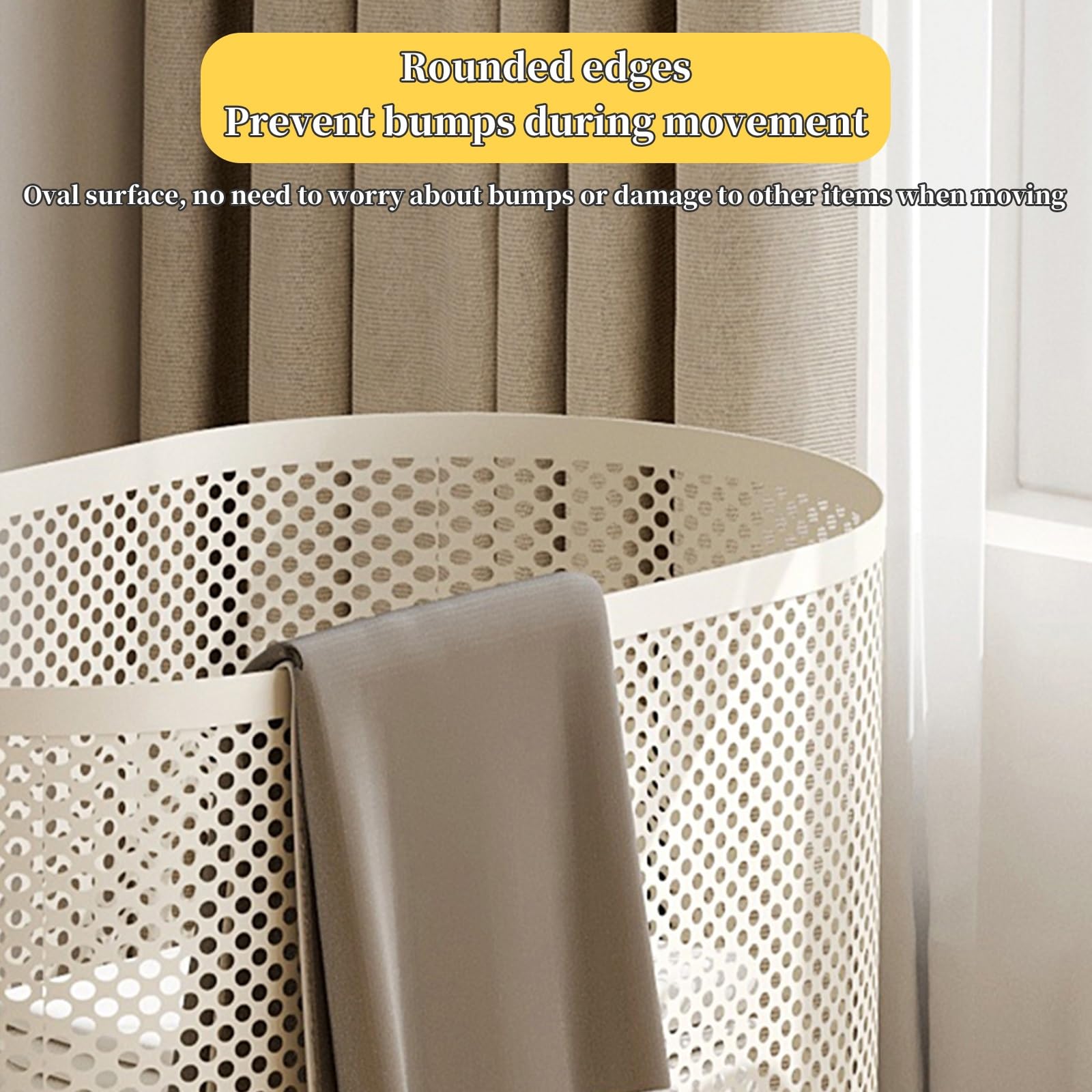 Slim Rolling Laundry Hamper with Wheels