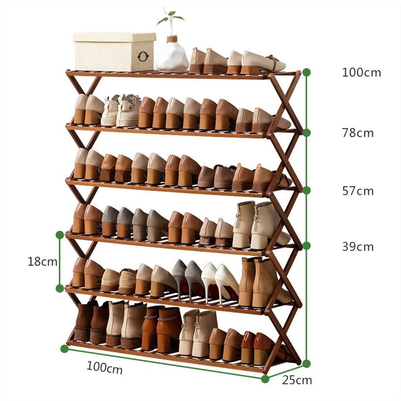 Foldable Multi-Tier Shoe Storage Rack