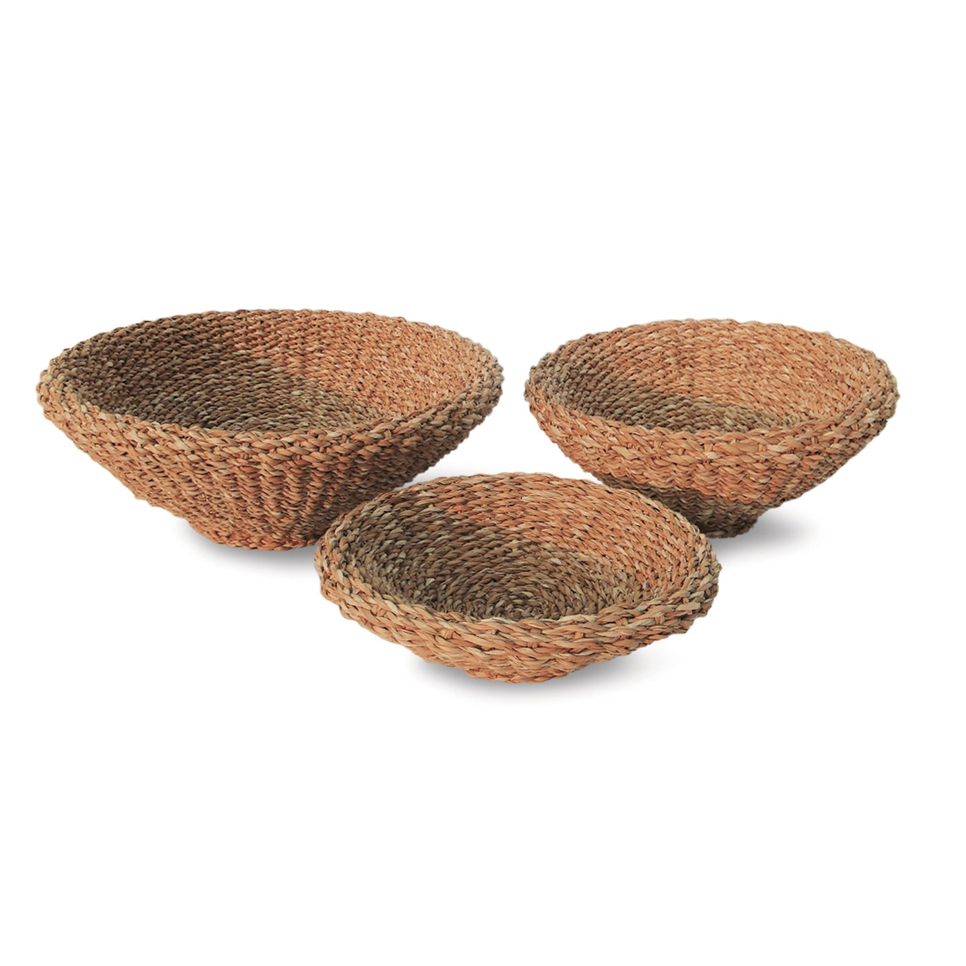 Shallow Seagrass Storage Baskets – 3 Piece Set