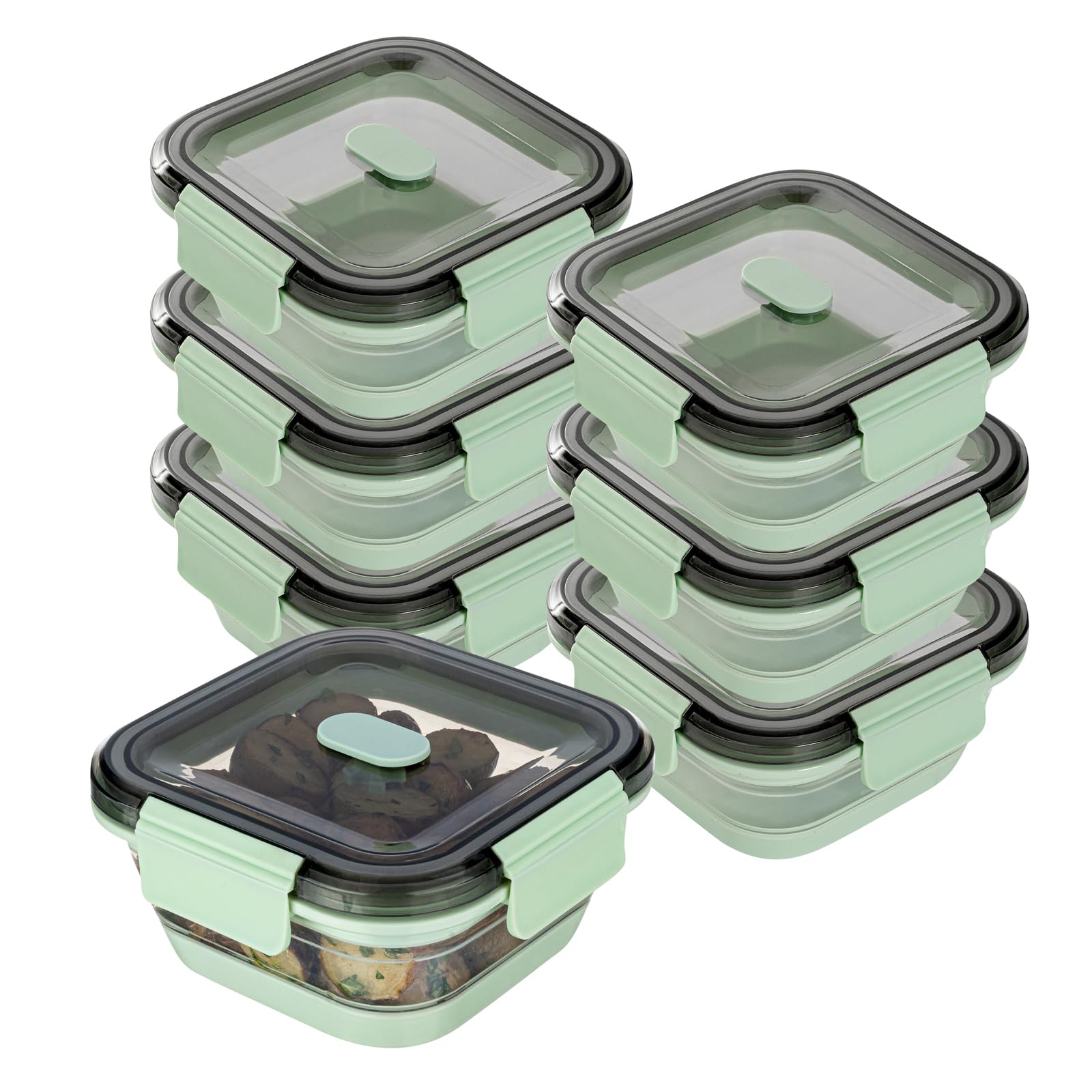 Restaurantware Green Plastic Airtight Food Storage Container