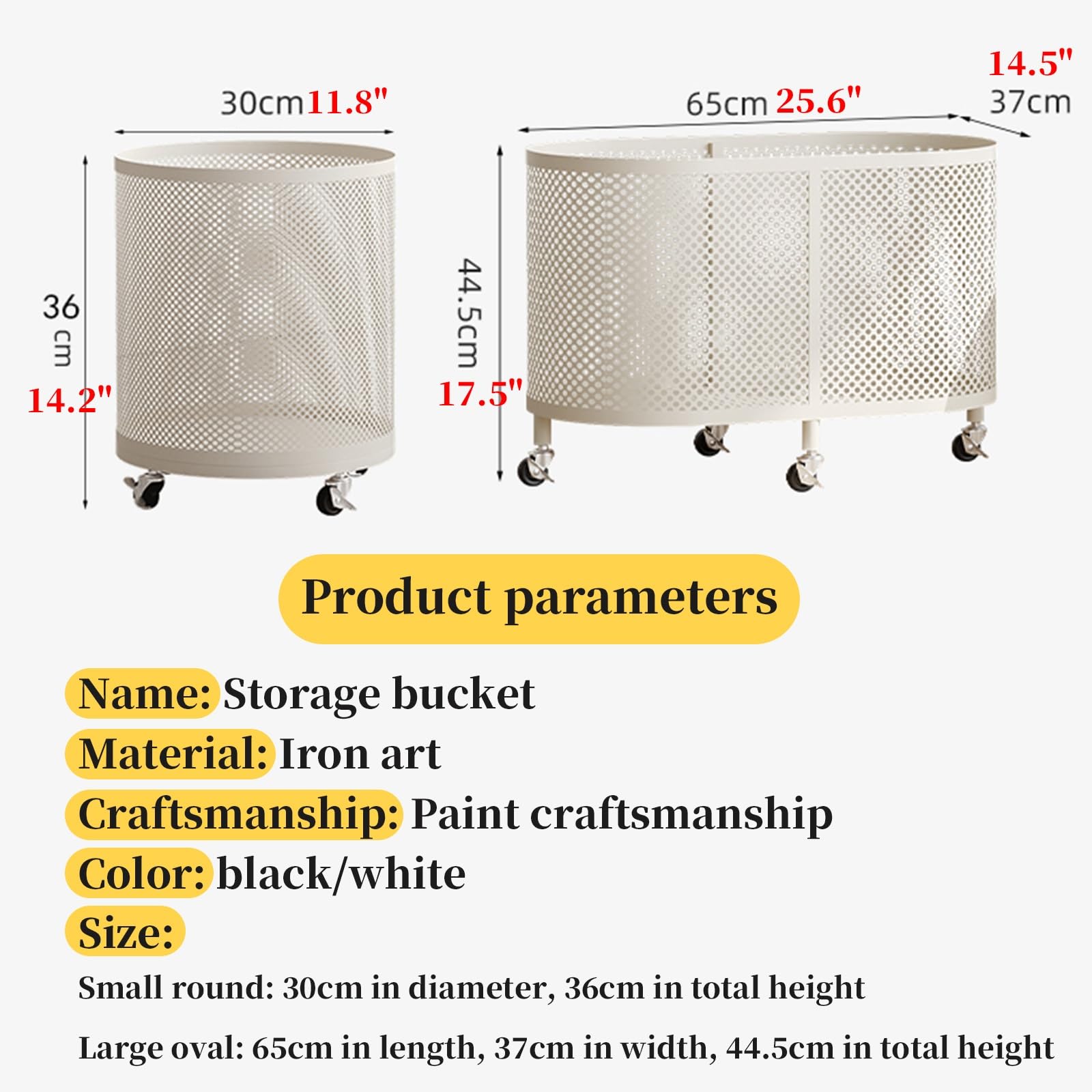 Slim Rolling Laundry Hamper with Wheels