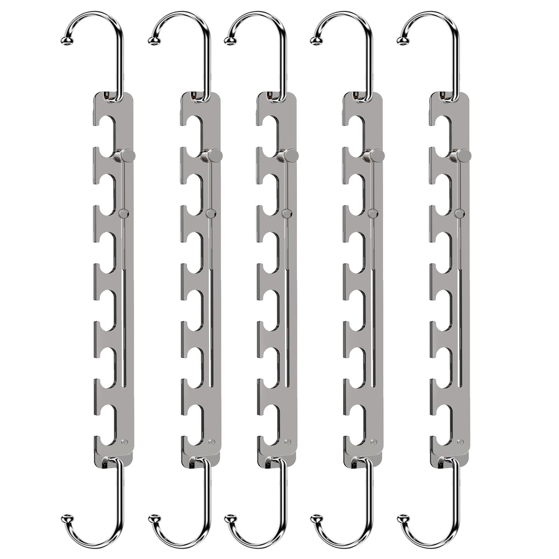 Telescopic Space-Saving Metal Hangers – 10 Pack