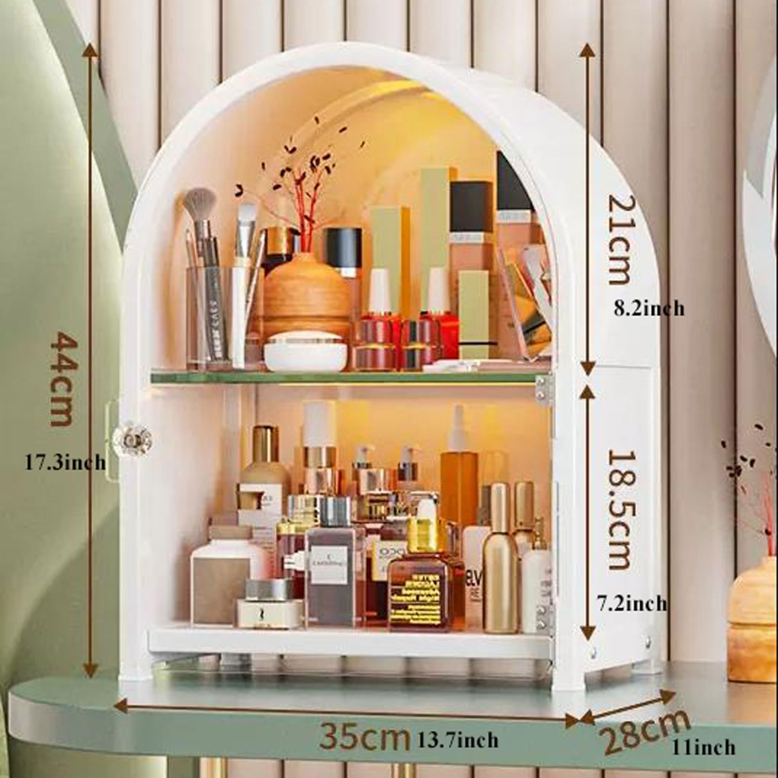 2-Tier Metal Makeup & Skincare Organizer
