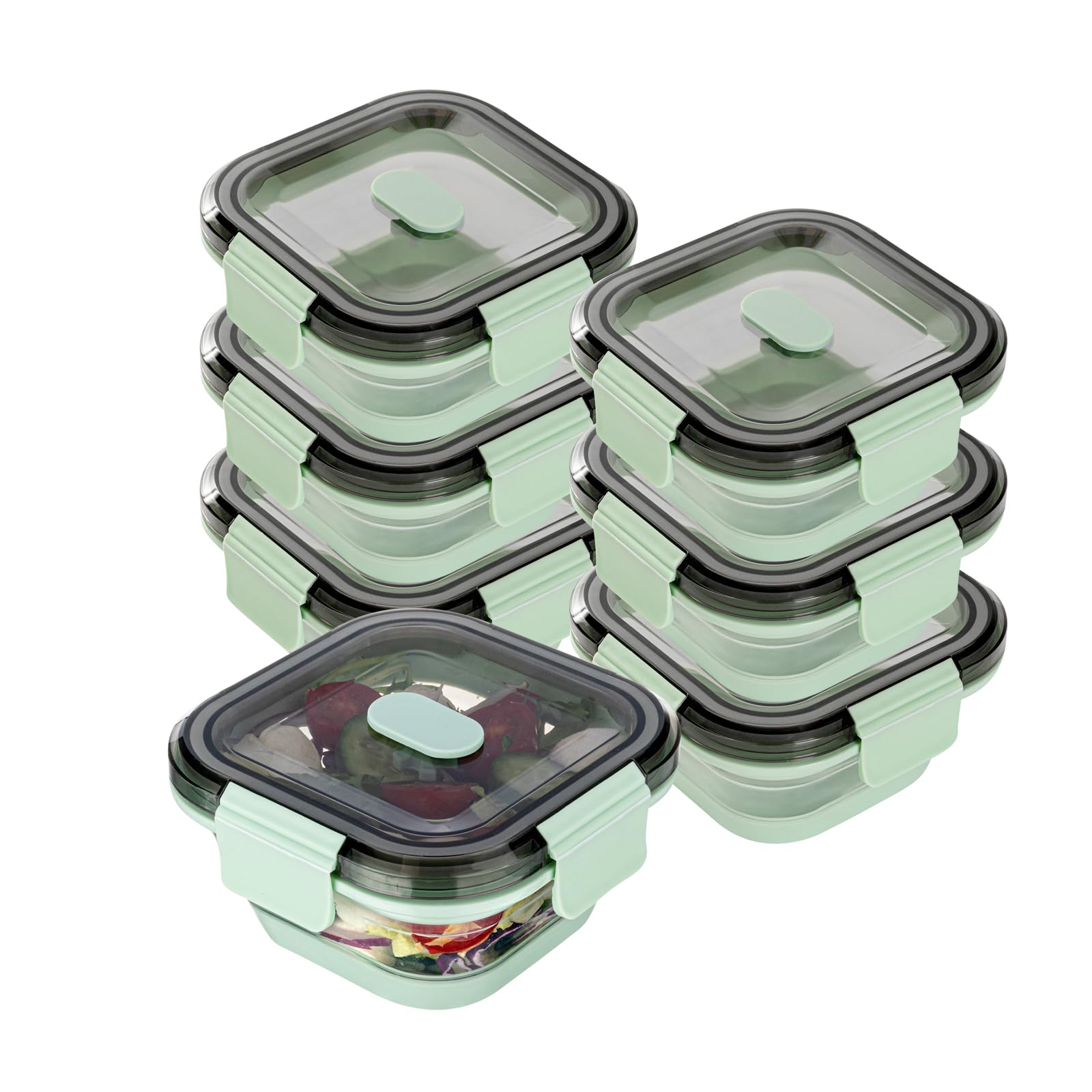 Restaurantware Green Plastic Airtight Food Storage Container