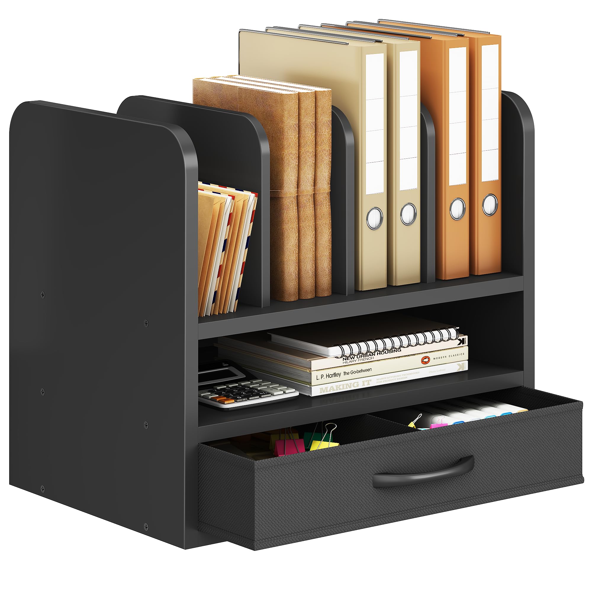 NiOffice Wood Desk File Organizer