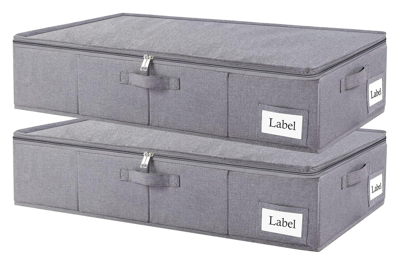 Foldable Under-Bed Storage Bags with Lids & Zippers