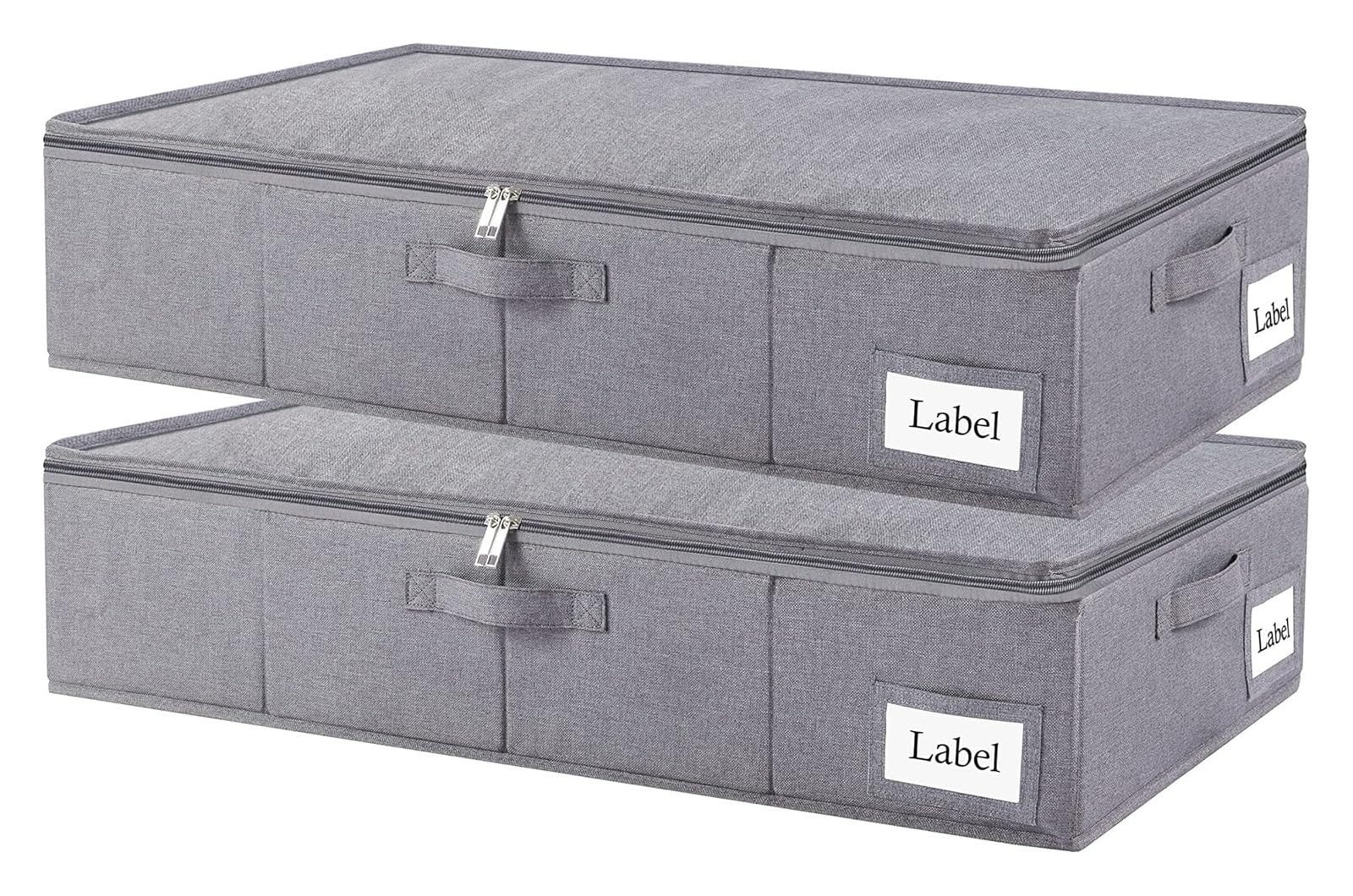 Foldable Under-Bed Storage Bags with Lids & Zippers