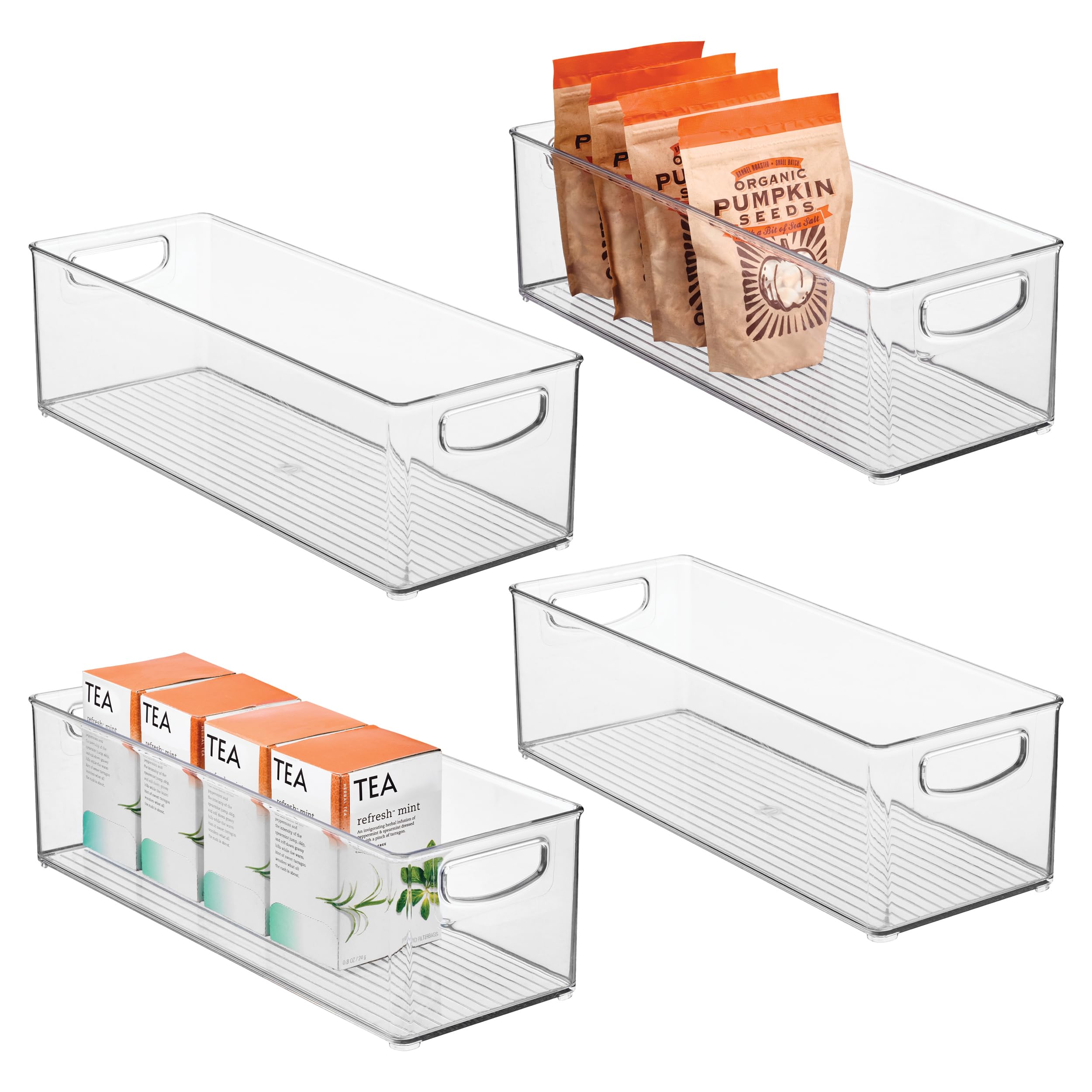 InterDesign iDesign Plastic Stackable Storage Bin with Handles
